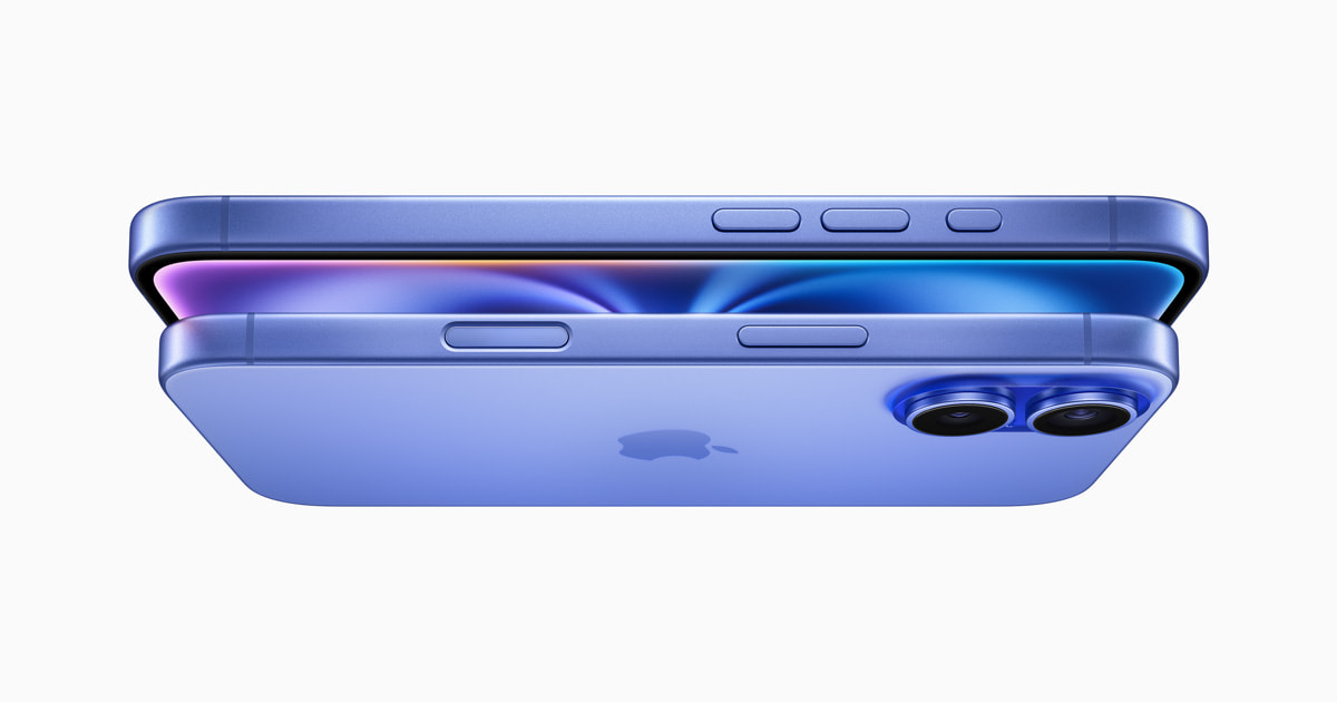 Official Apple image of the iPhone 16 family