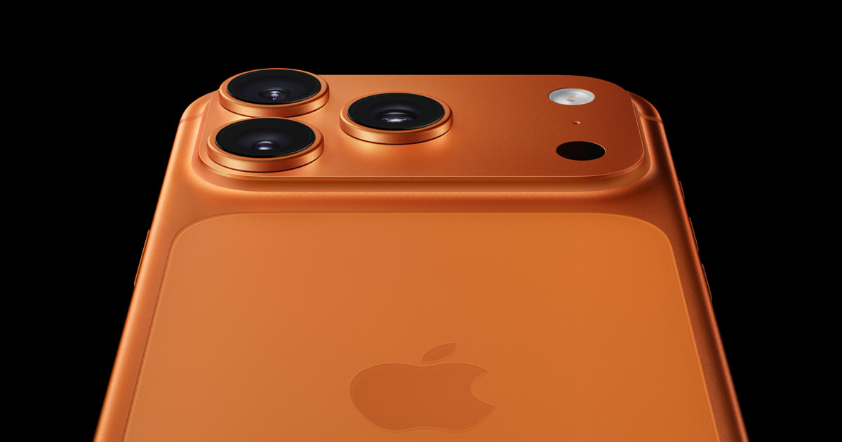 Official Apple product-family image of current iPhone Pro models