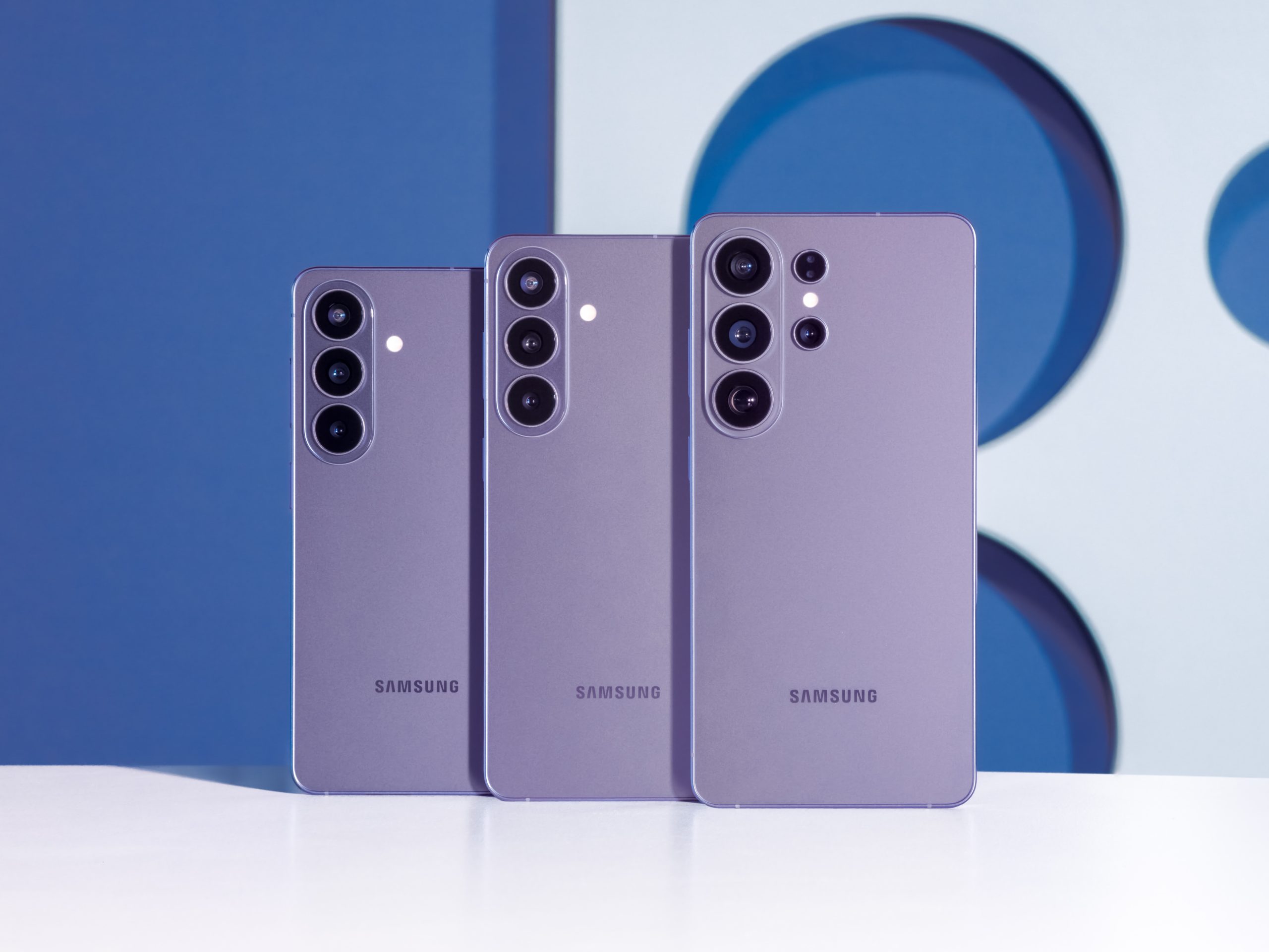 Official Samsung product-family image of current Galaxy S phones